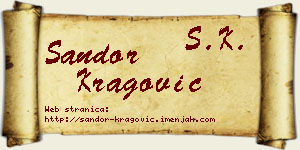 Šandor Kragović vizit kartica